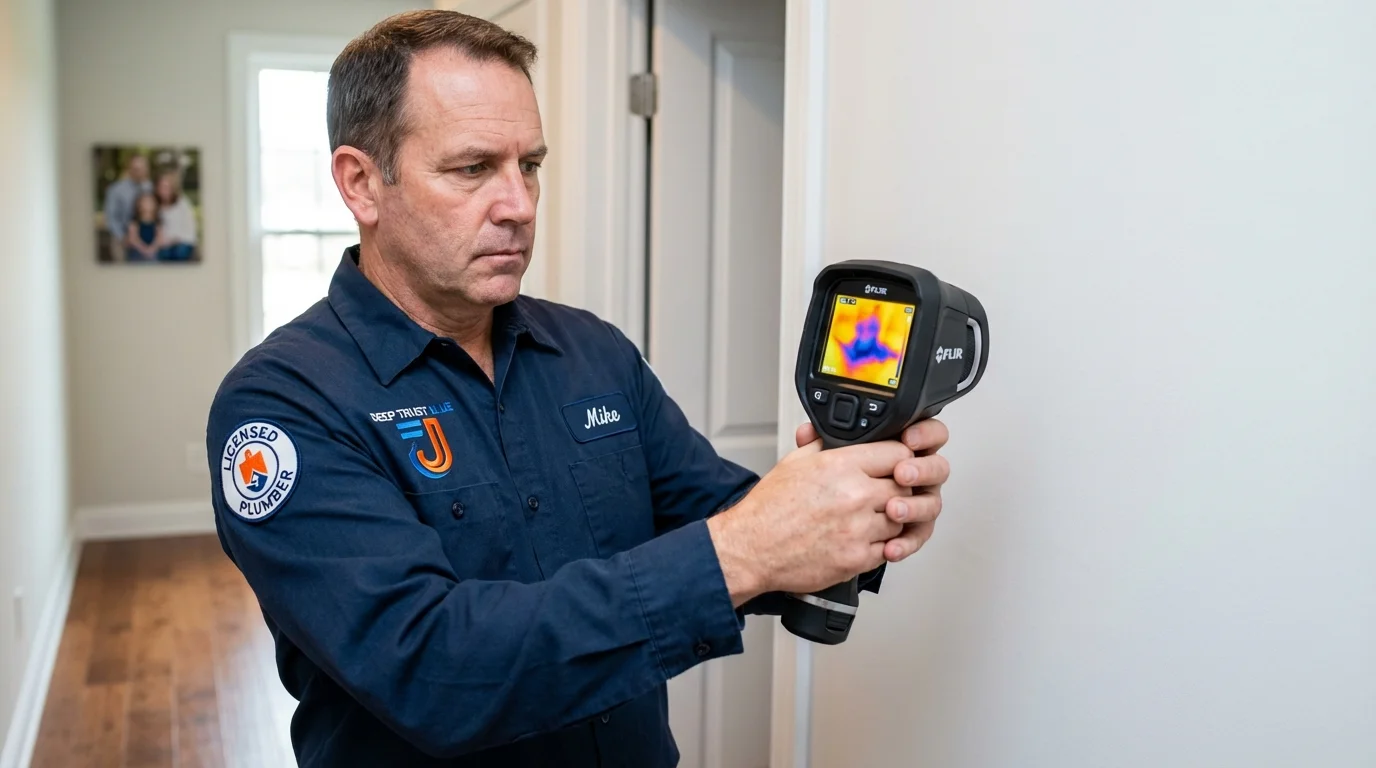 Thermal imaging leak detection by Johns Plumbing LLC in Marlin